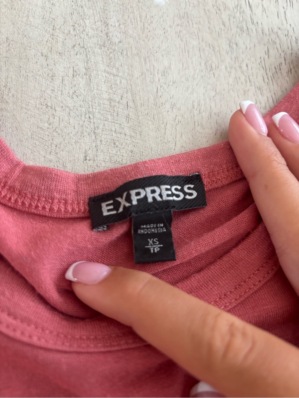 Express Pink Ruffle Sleeve Tee - Picture 2 of 3